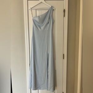 Birdy Grey Kira Matte Satin Bridesmaid Dress - Mist Blue
